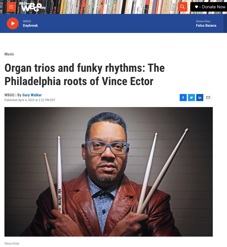 Organ trios and funky rhythms: The Philadelphia roots of Vince Ector